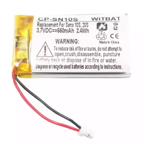 Replacement Bluetooth Headphone battery for Sena 10S,20S,Sena 30K SP46,Sena Tufftalk Lite,Sena 10S-01,Sena 20s-01,Sena 20s evo,Sena 30K-01D,802540