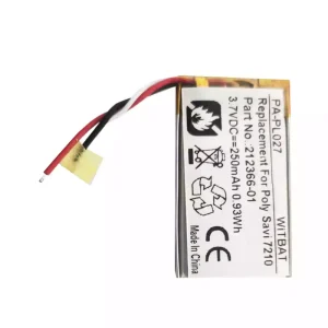 Replacement Bluetooth Headphone battery for Plantronics 216261-01,212366-01