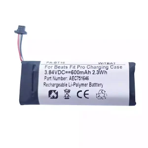 Replacement Bluetooth Headphone battery for Beats Fit Pro charging case,AEC751646