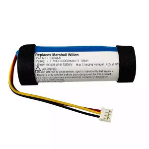 Replacement Bluetooth speaker battery for Marshall Willen,C406A5